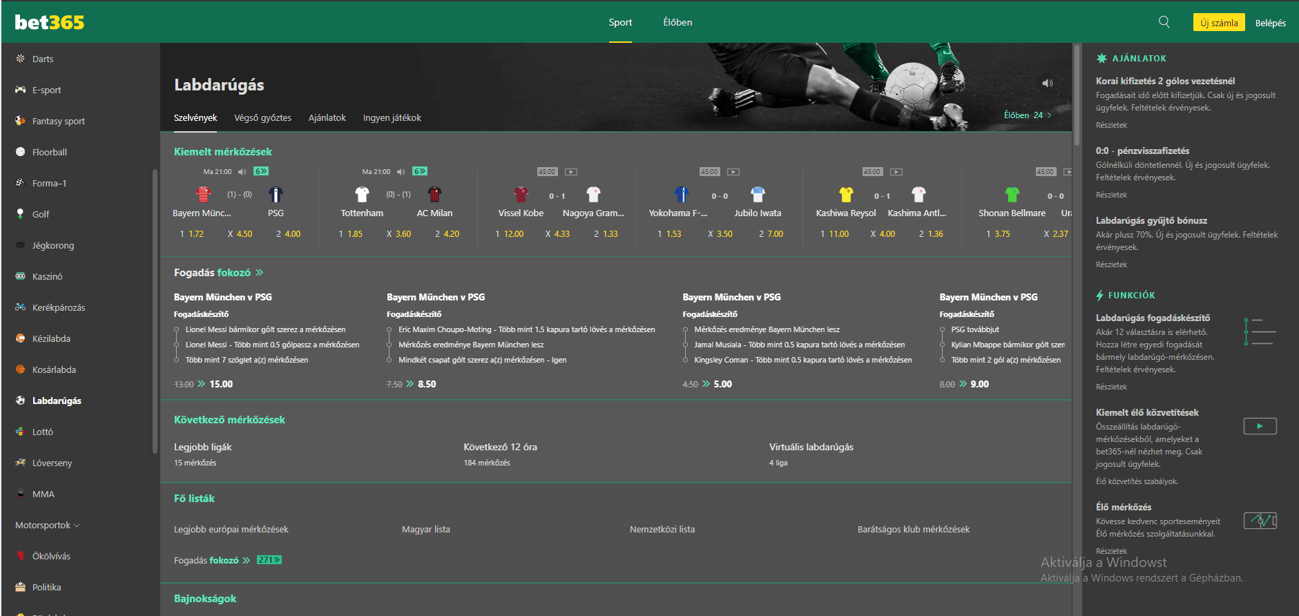 Bet365 online sportfogadás