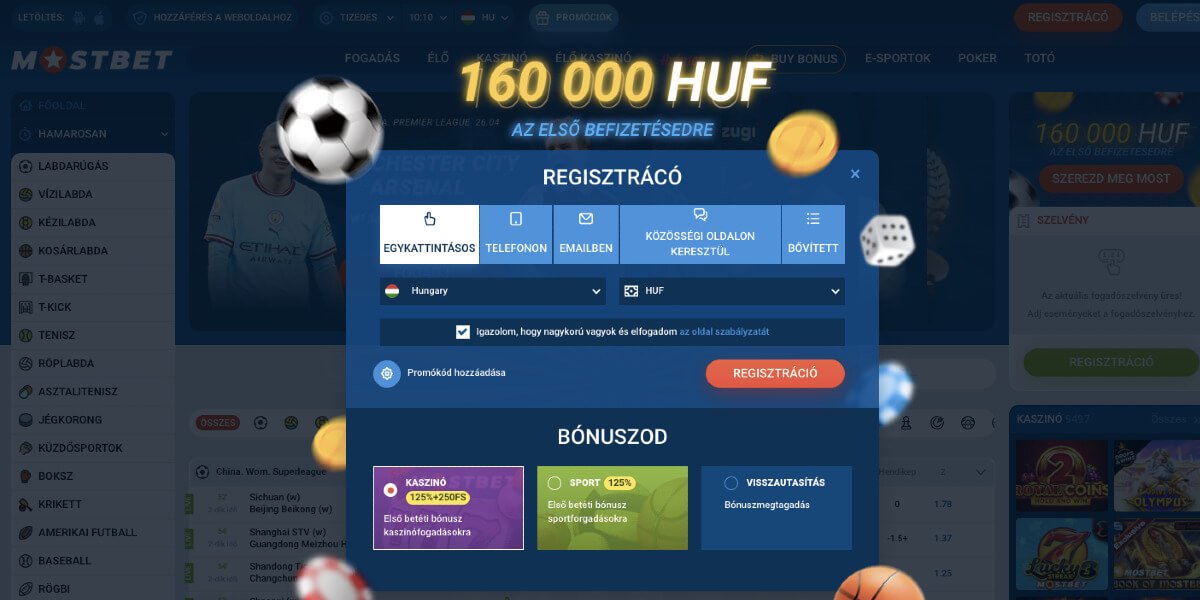 Mostbet online sportfogadás magyar