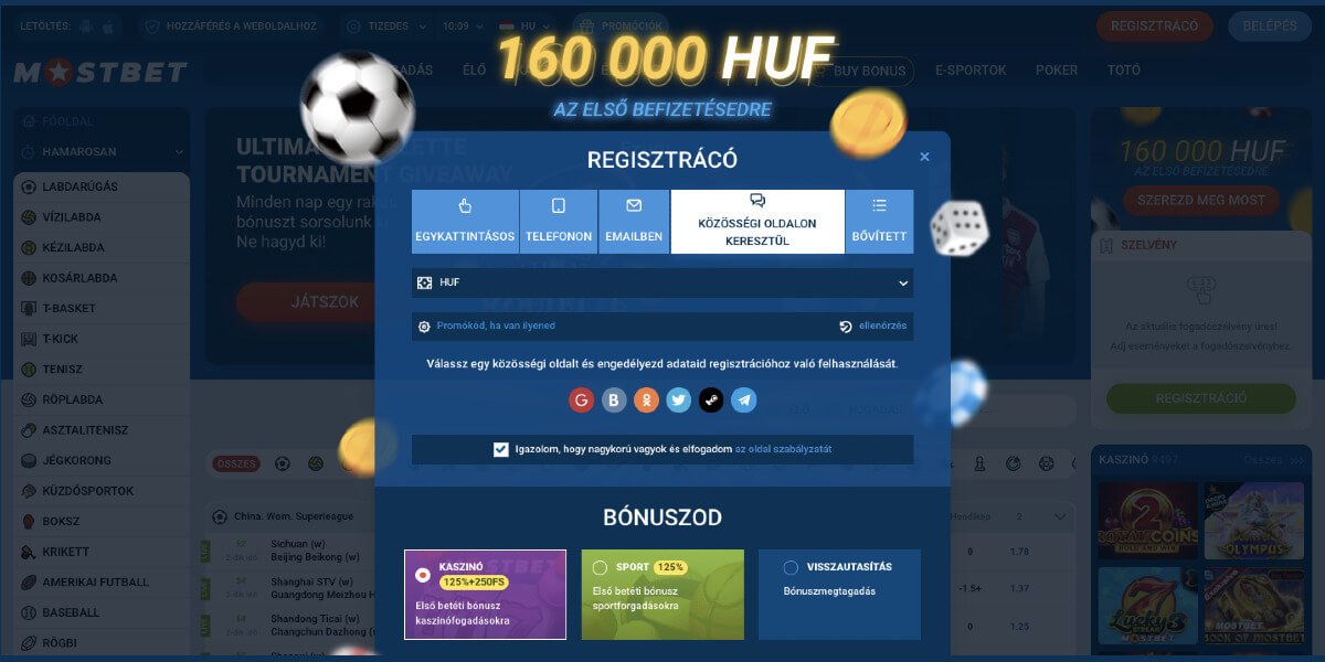 Mostbet online sportfogadás