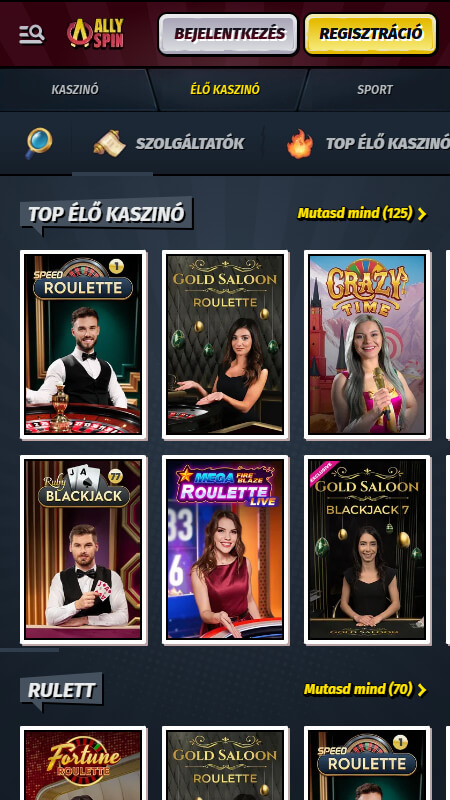 AllySpin casino live game
