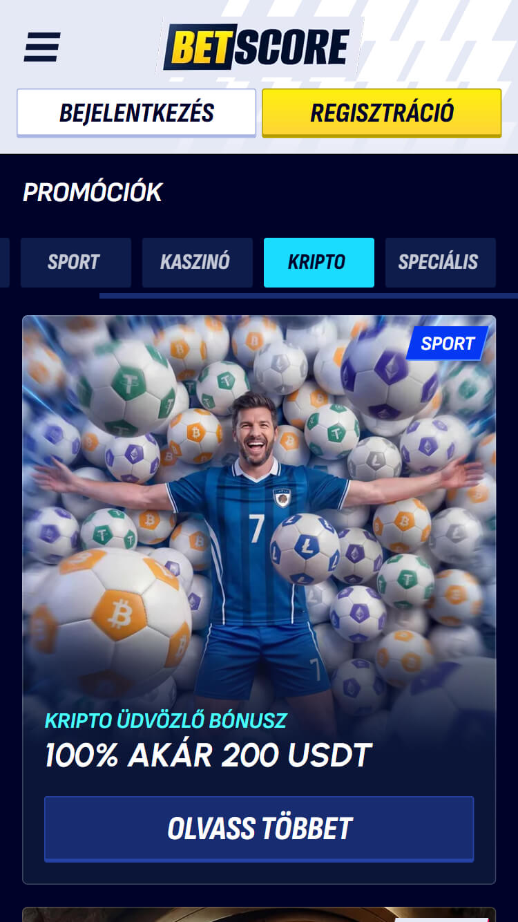 Betscore krypto promociok