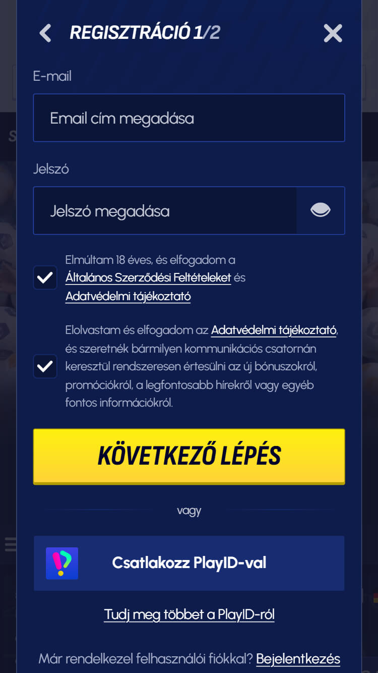 Betscore regisztracios