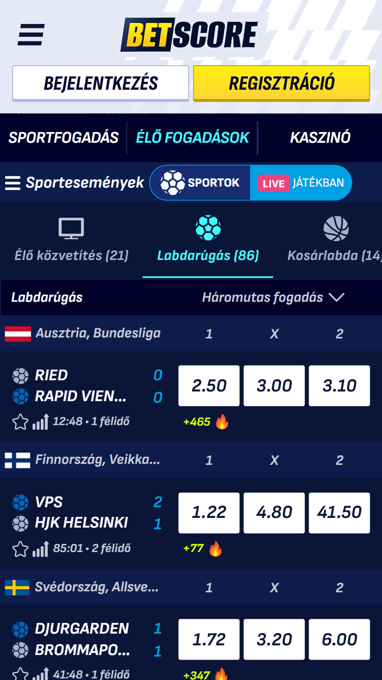 betscore sportfogadas