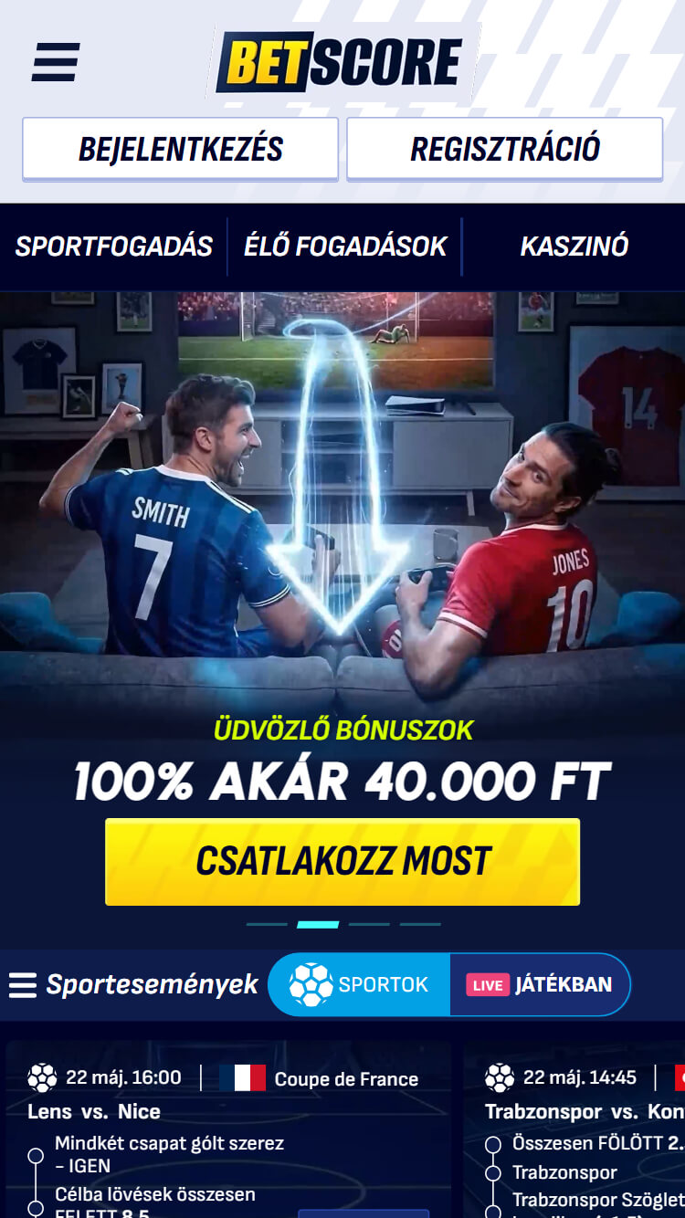 Betscore sportfogadas