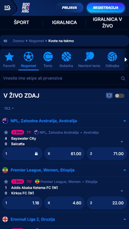 Élő fogadás a boomerang-ra
