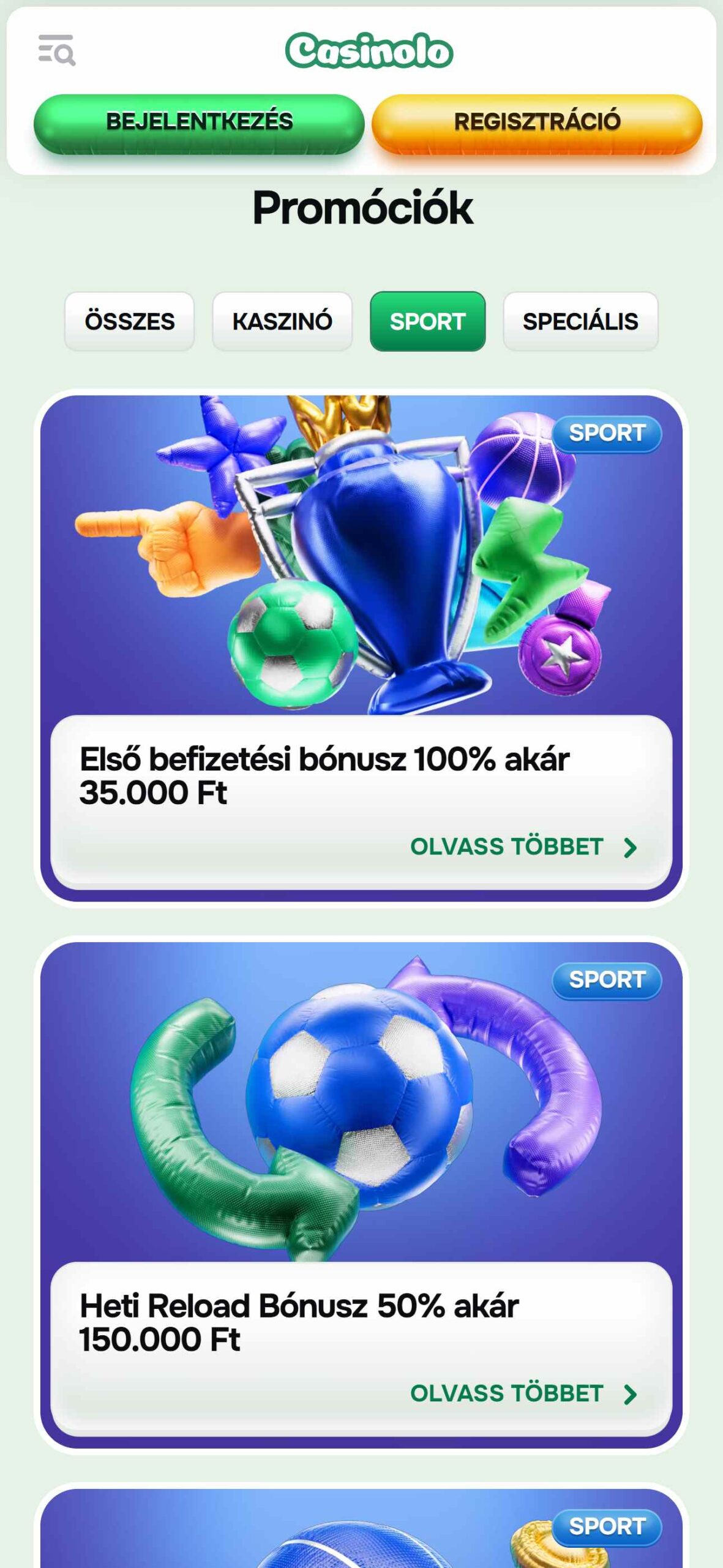Bónuszok és Promóciók