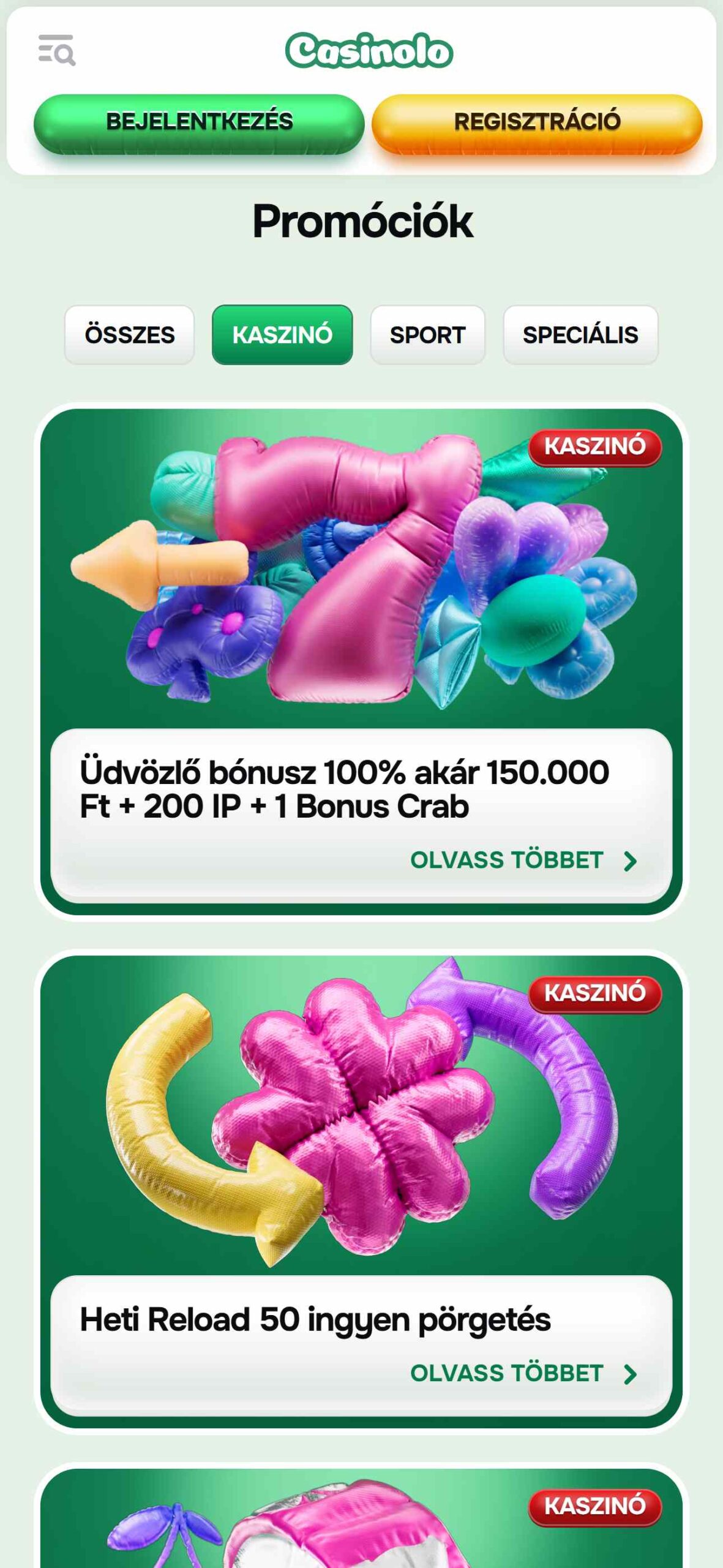 Bónuszok és Promóciók