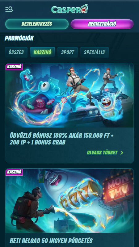 Caspero Casino bonuses HU