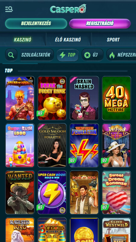 Caspero top casino games in Hungary
