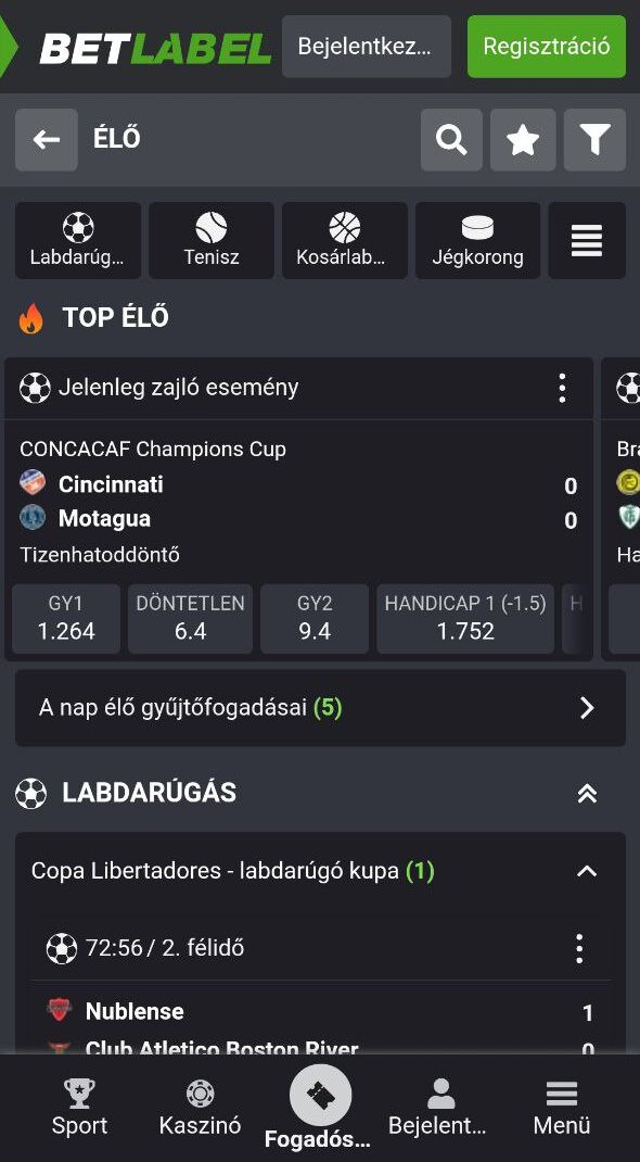 Élő fogadás