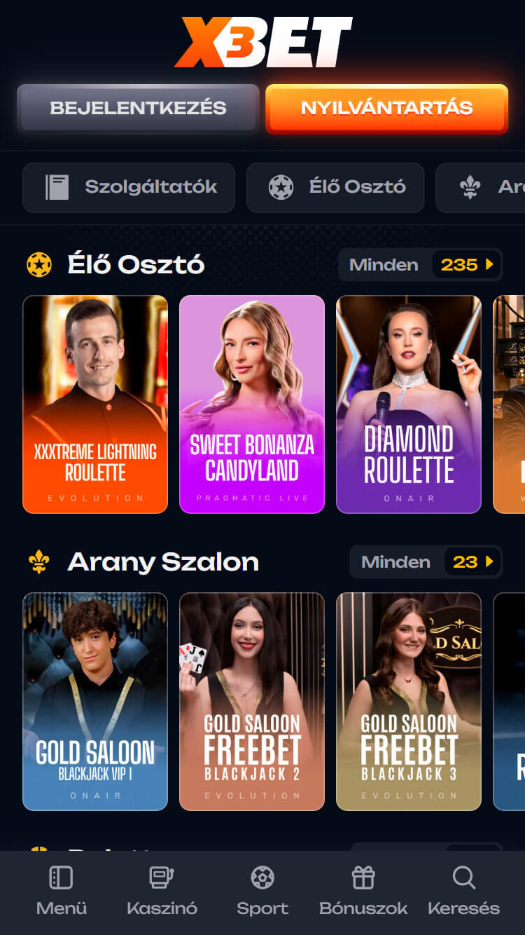 x3bet elo jatekok