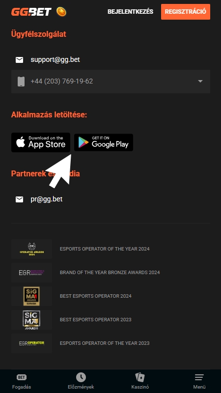 GG.Bet Mobile applications Hungary
