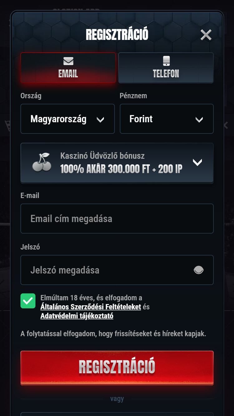 Glorion Regisztraciohoz