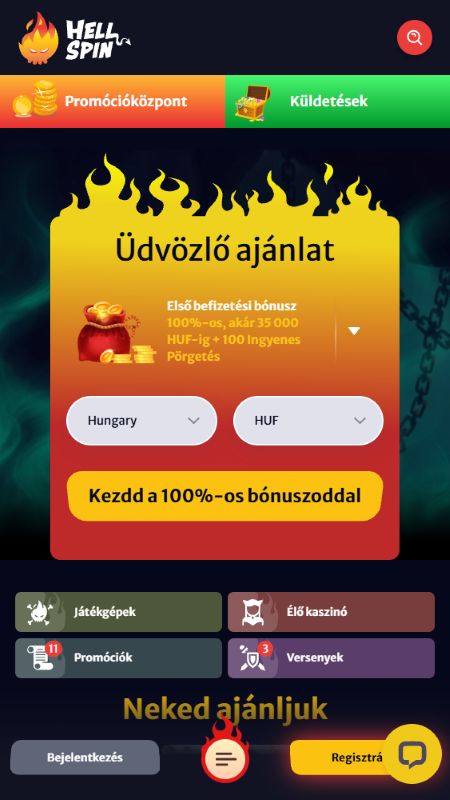 Online Hellspin honlap