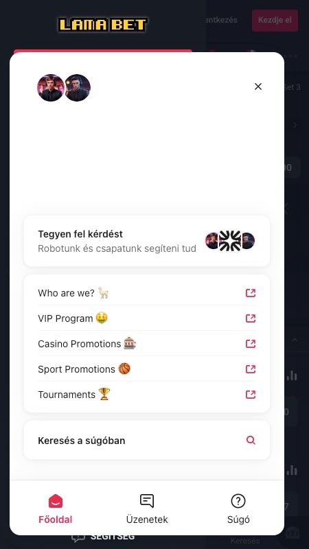 Lamabet élő chat