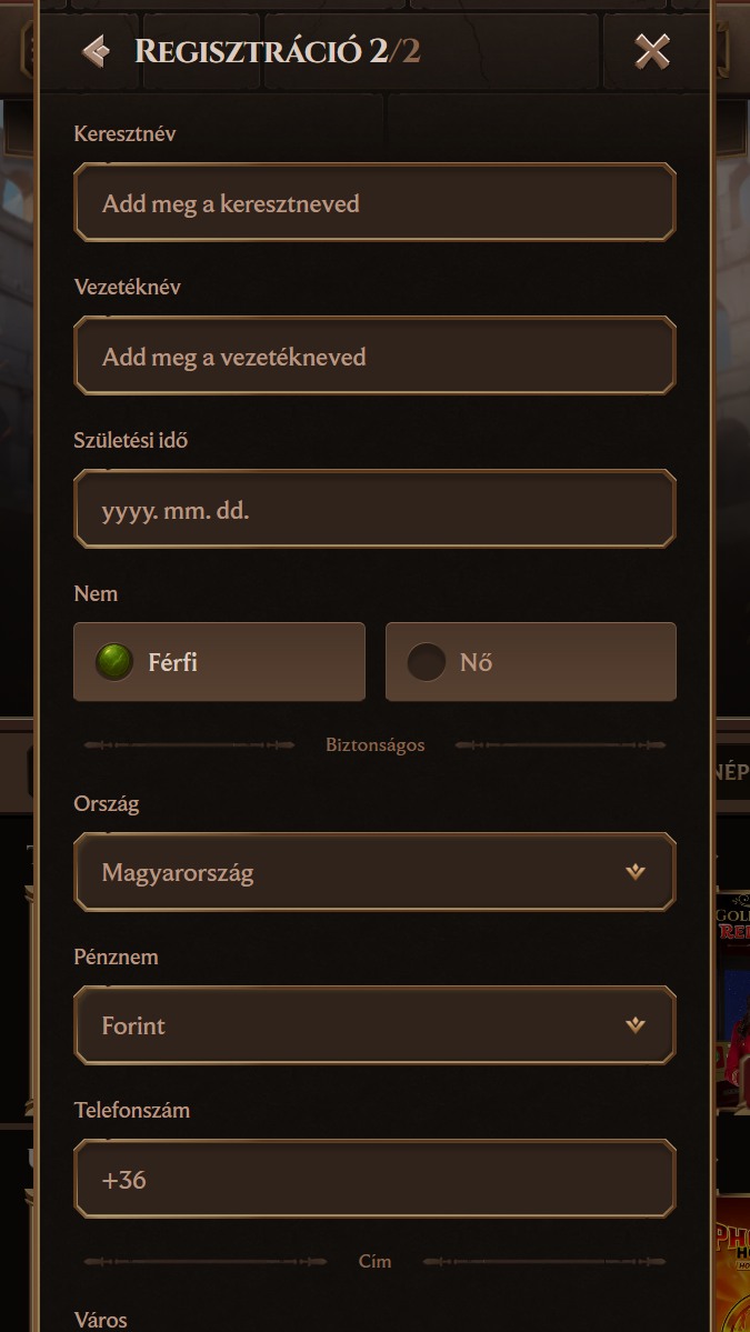 Lanista regisztráció: 3. lépés