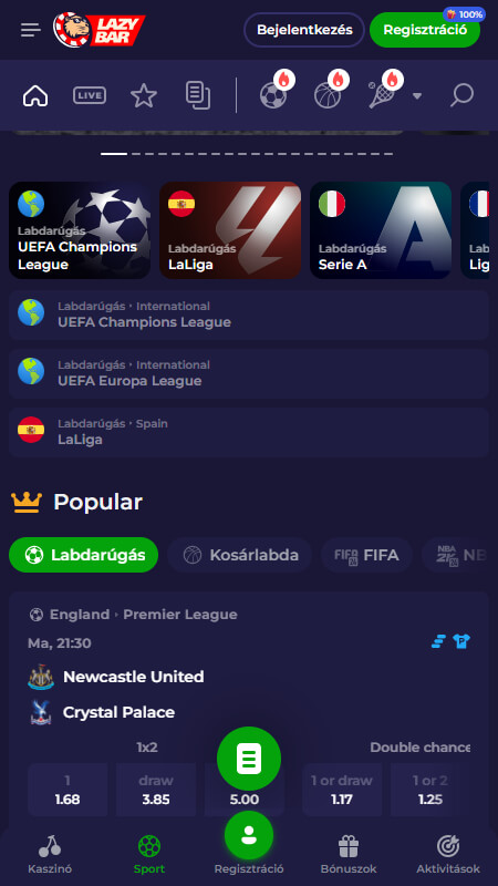 Lazybar Bookmaker Sports