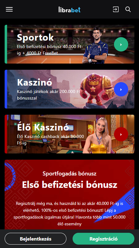 Librabet main page
