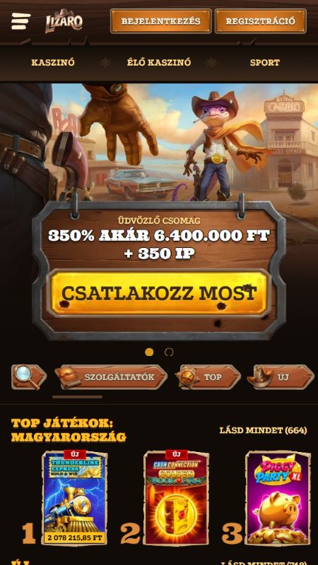Online Lizaro honlap