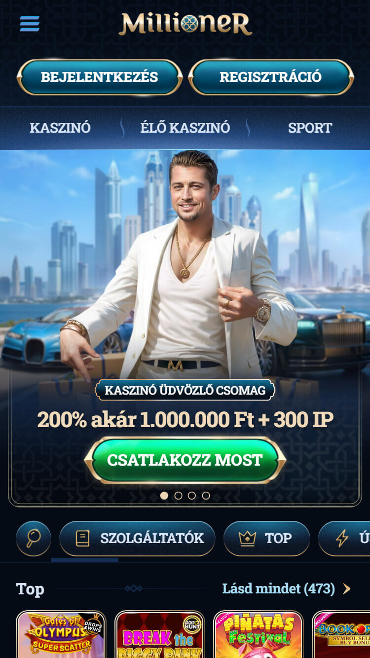 Millioner kaszino registraciok