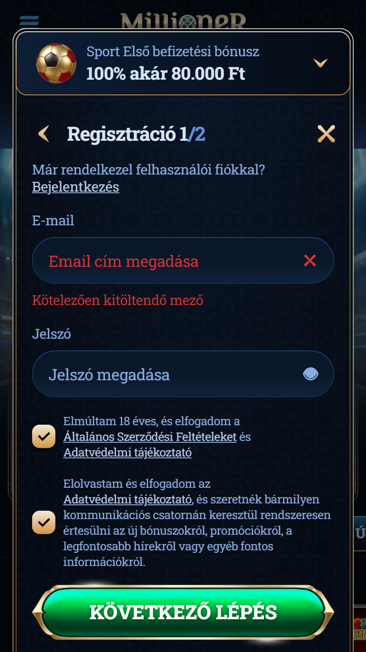 Millioner sport registraciok