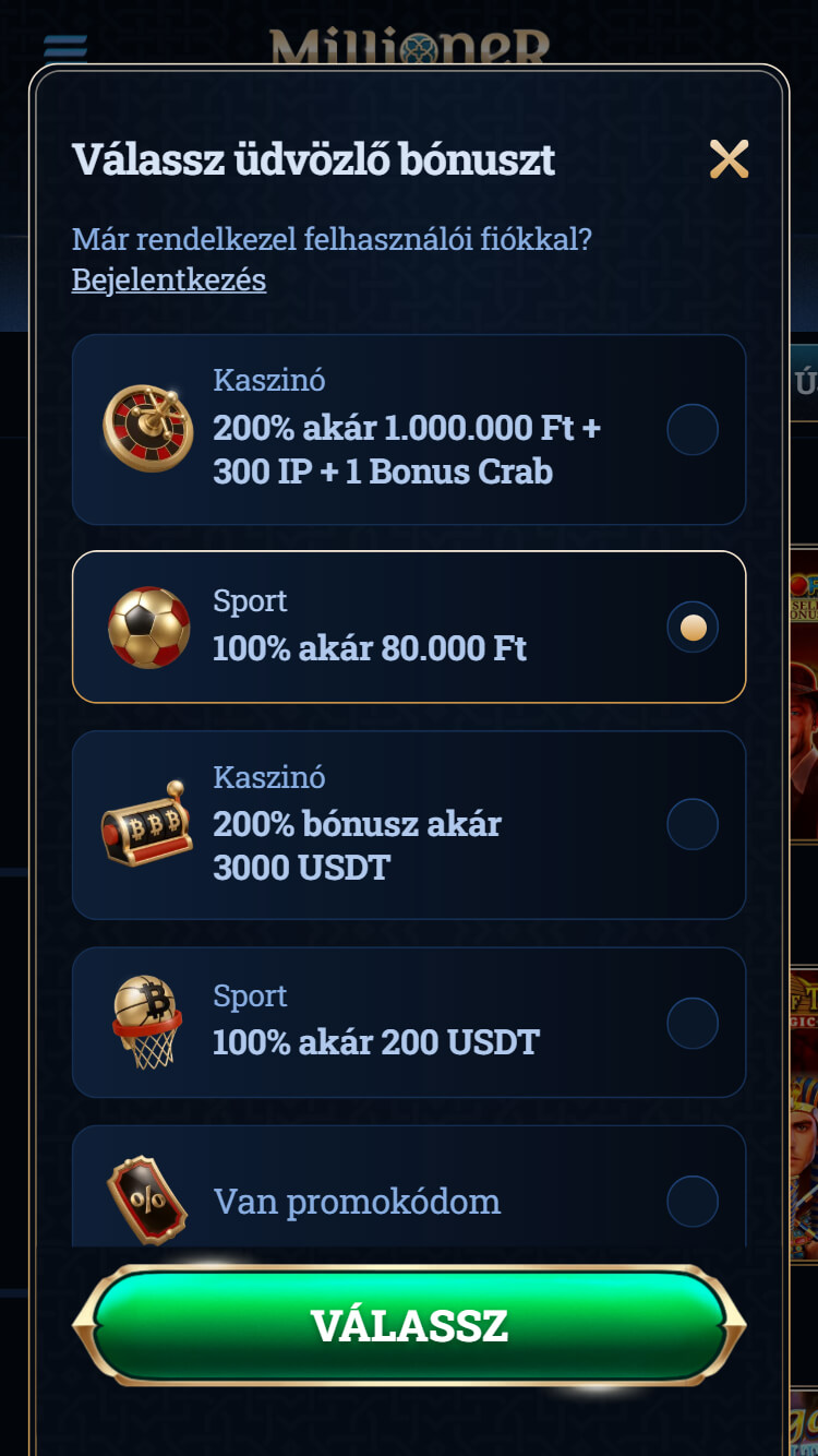 Millioner sport registraciok