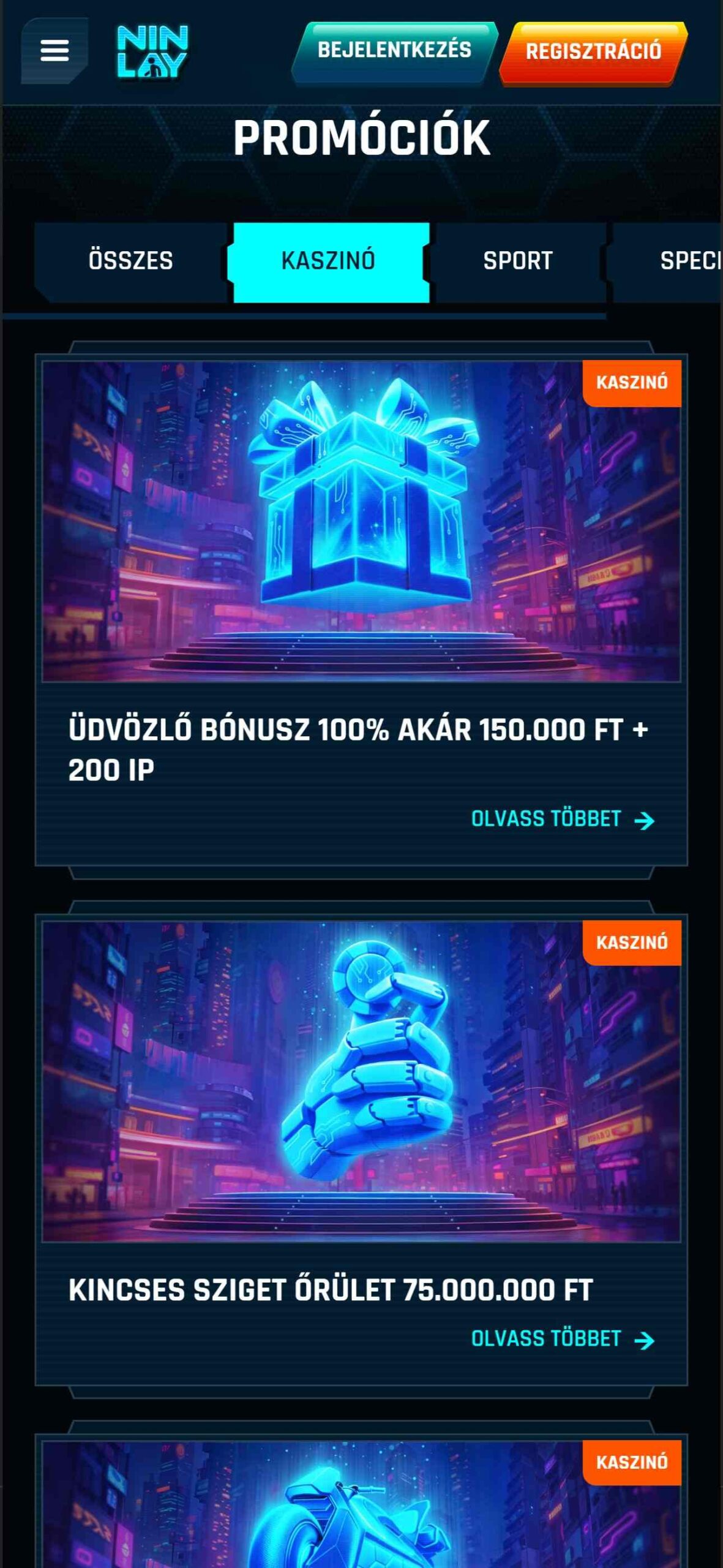 Bónuszok és Promóciók
