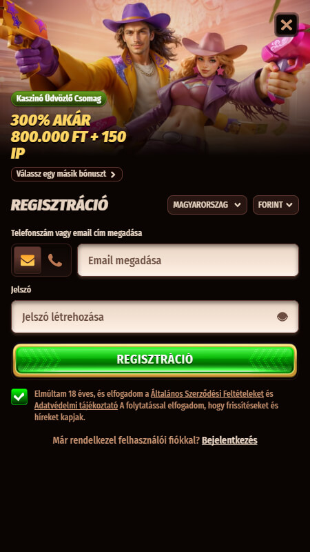 Add meg az alapadataidat