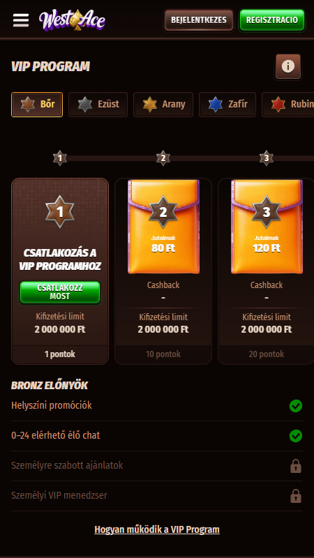 WestAce VIP program