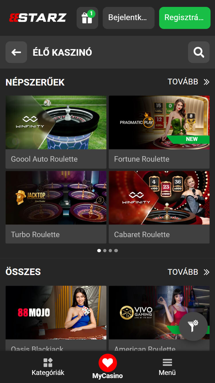 888starz elo kaszinó