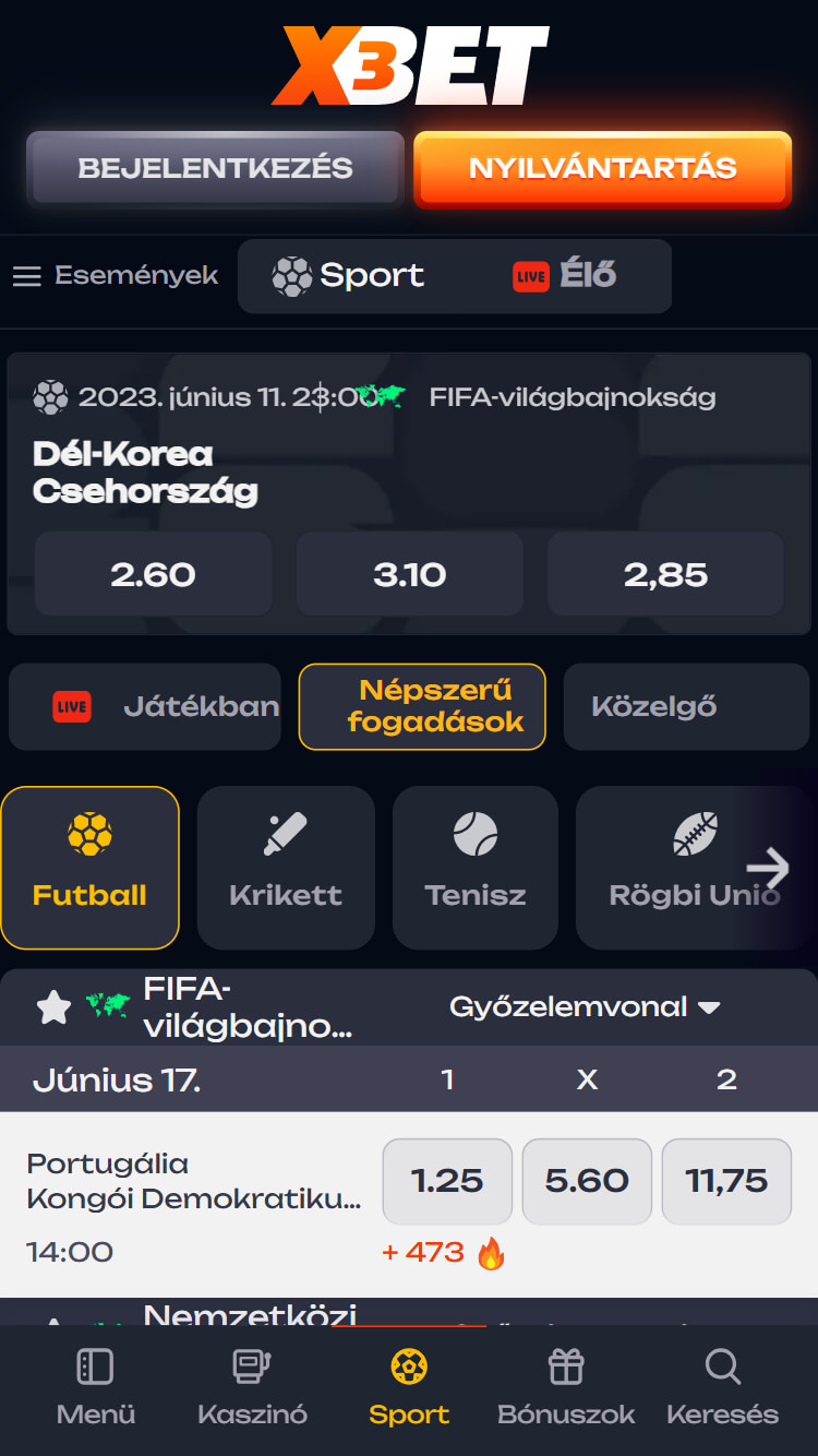 x3bet sportfogadasok