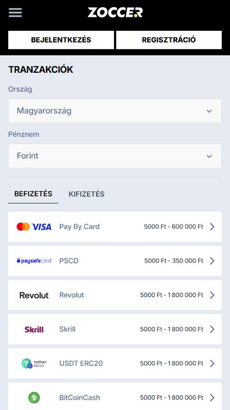 Fizetési módok