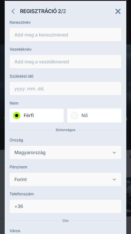 A Zoccer Kaszinó regisztrációjának 4. lépése