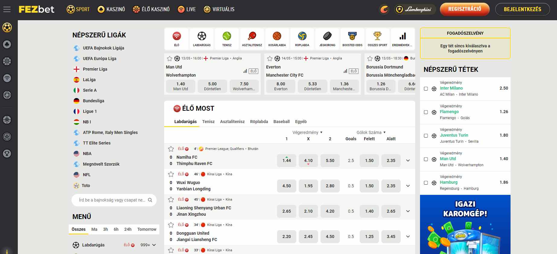 Fezbet sportfogadás