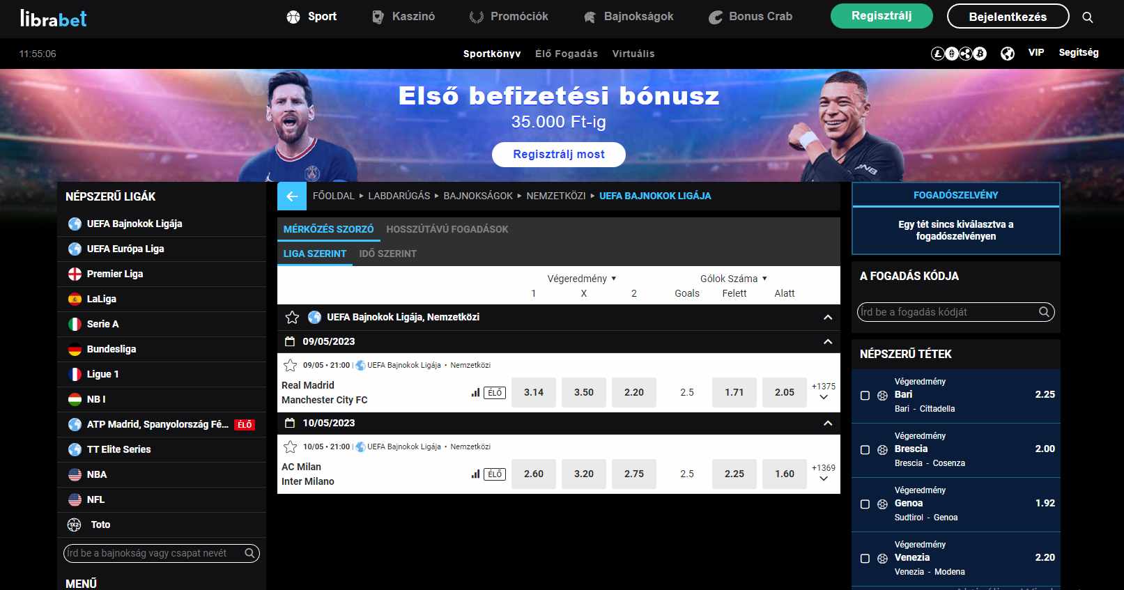 Librabet most popular sports