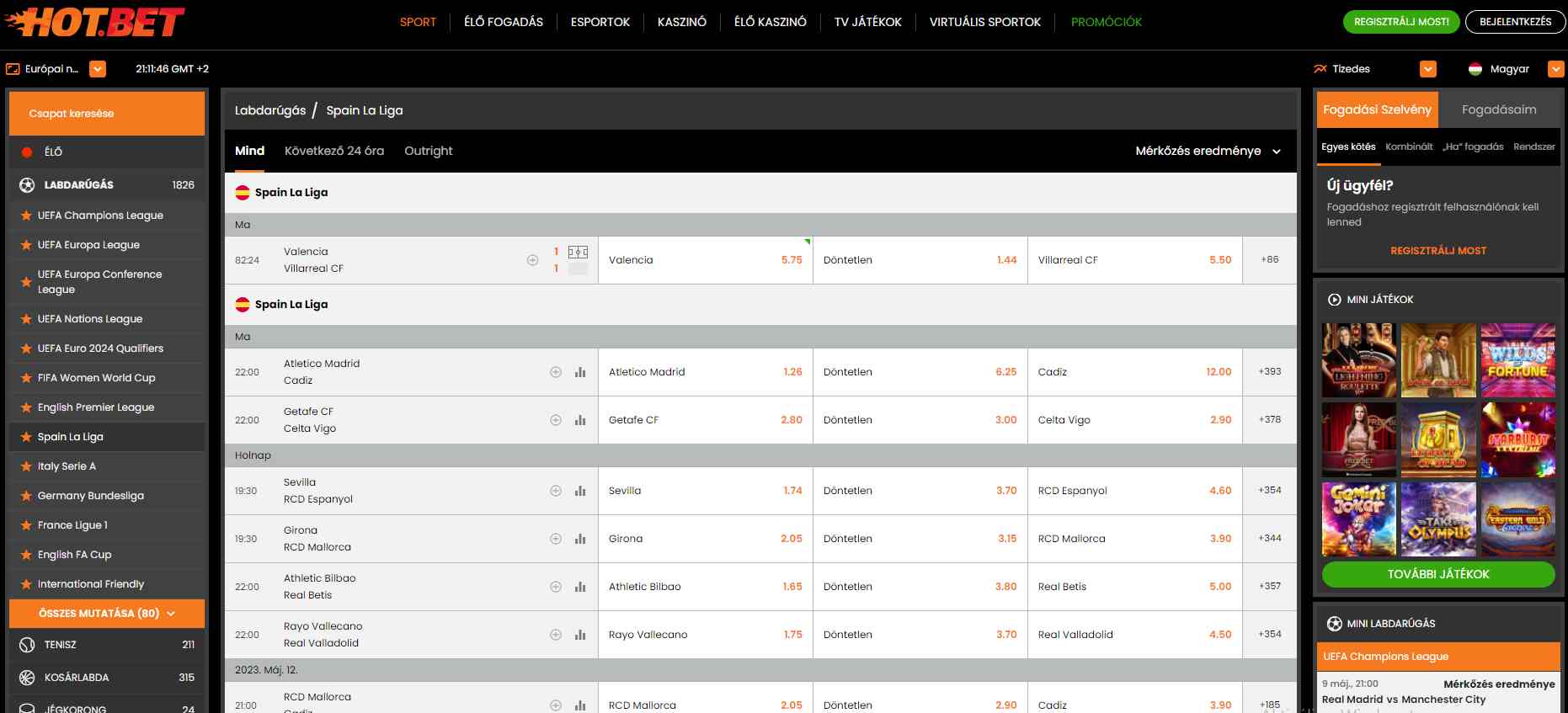 Hot.Bet Sportfogadás Spain La Liga