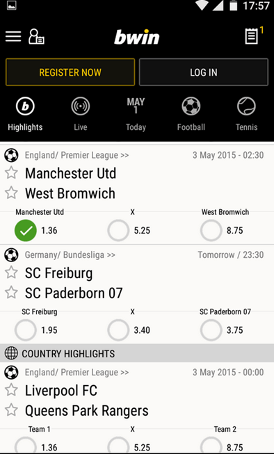 Bwin mobile app