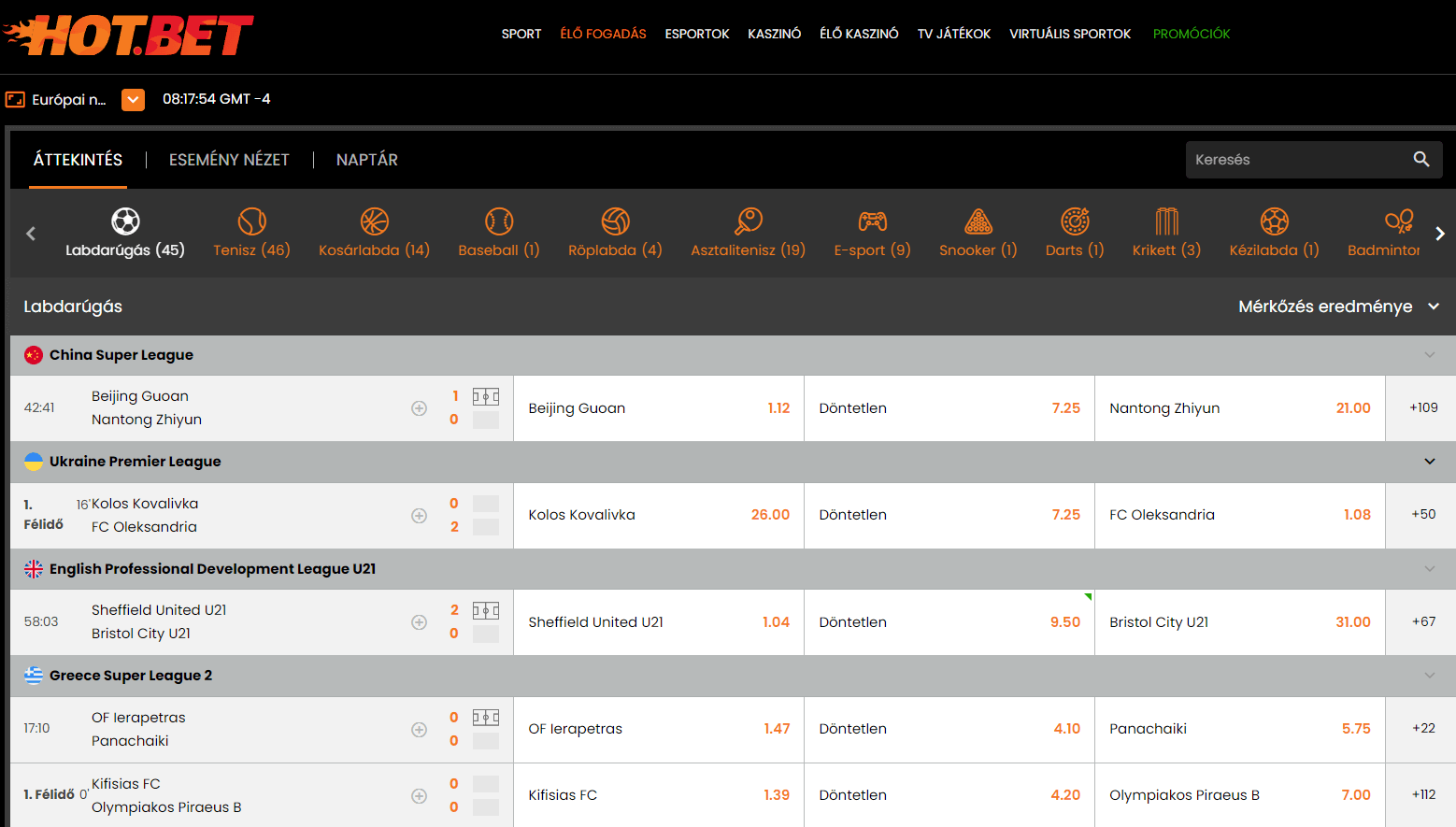 hotbet elo fogadas
