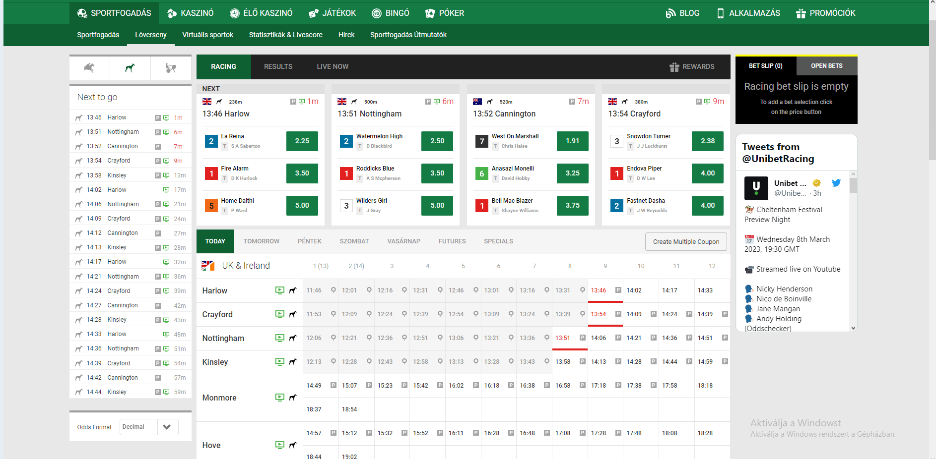 Unibet véleményekre sport