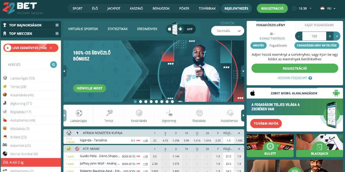 22bet biztosítás bónusz