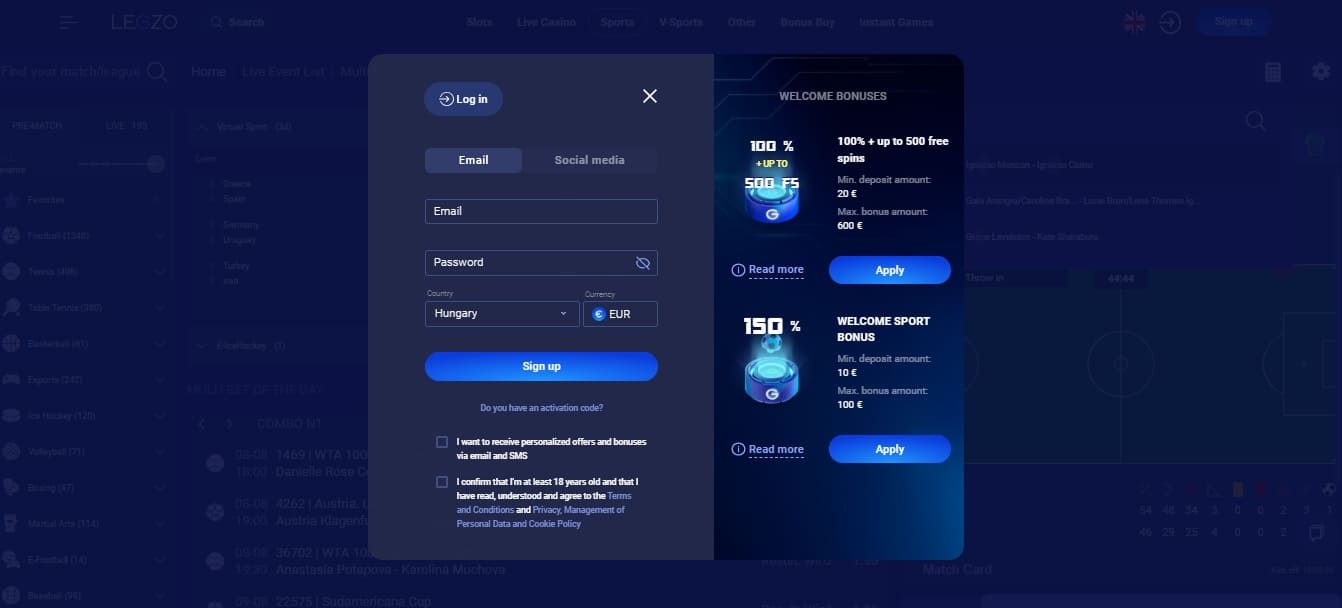 Legzo regıstratıon