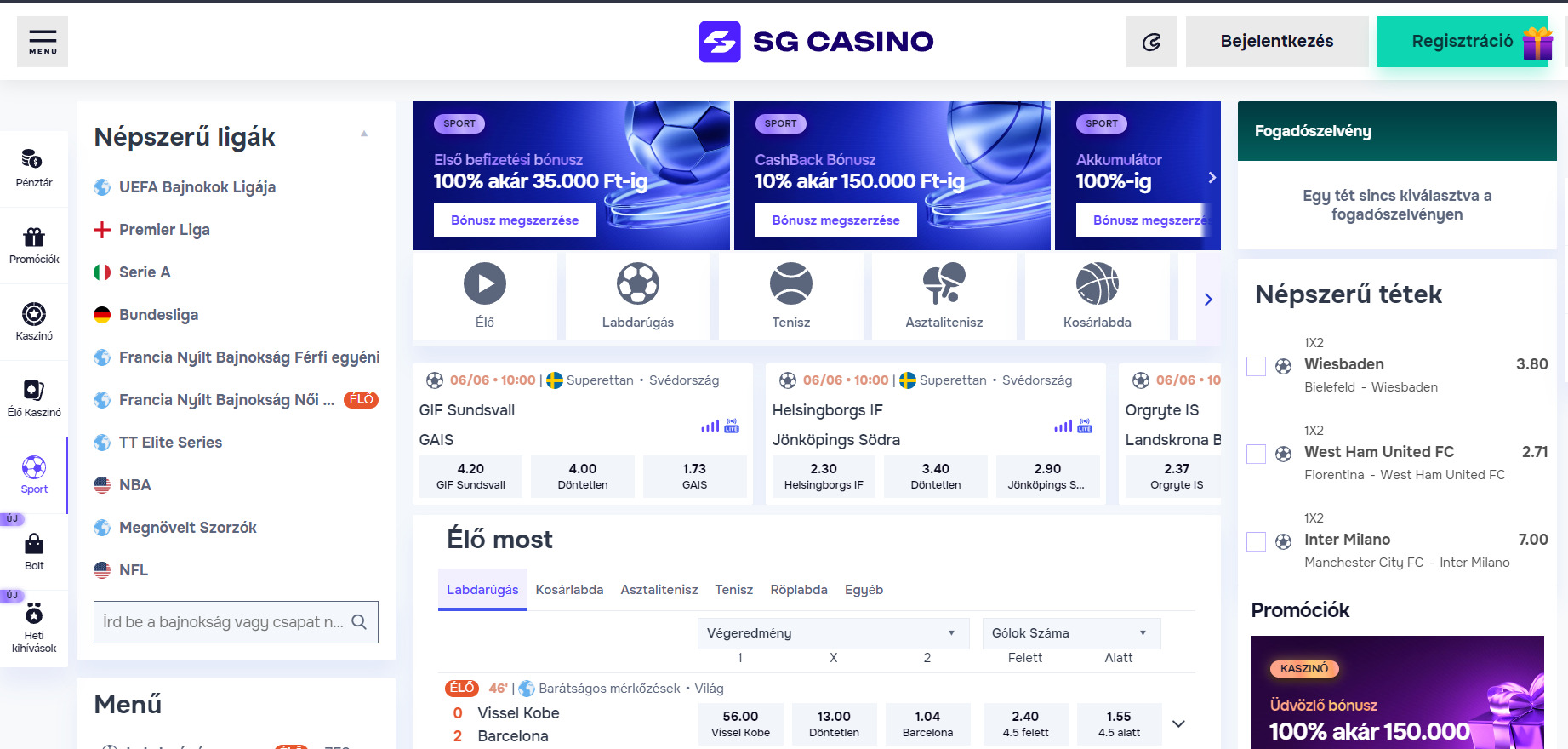sg casino hungary