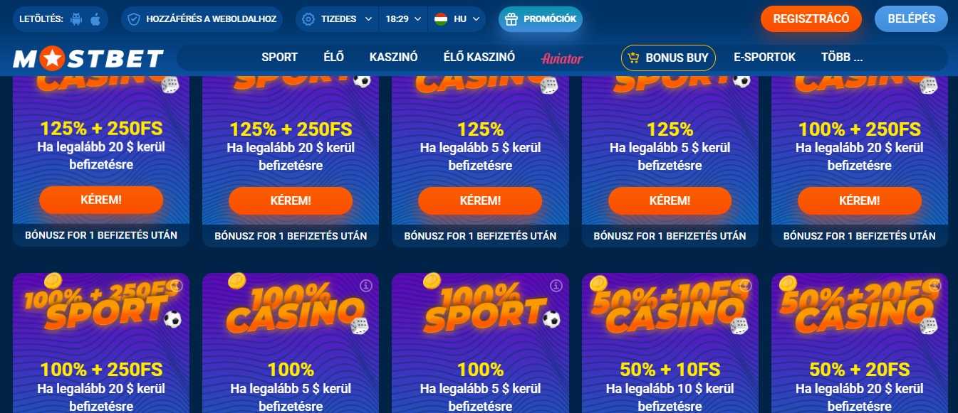 MostBet bonuses offer