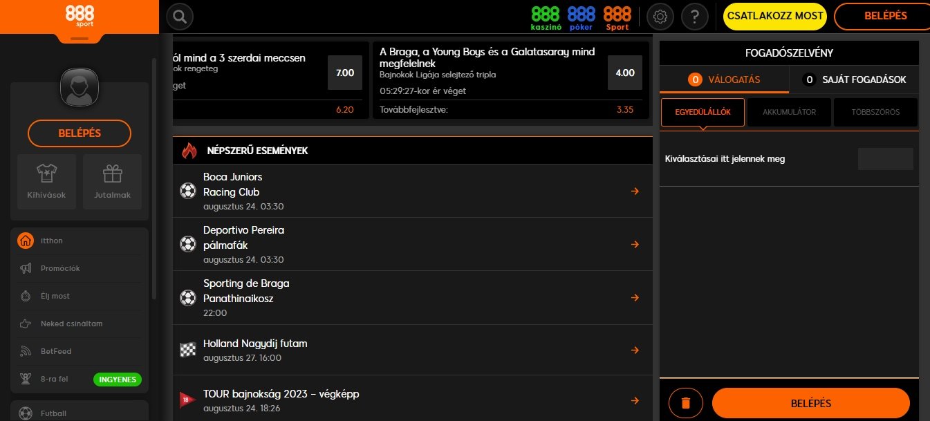 888Sport betting