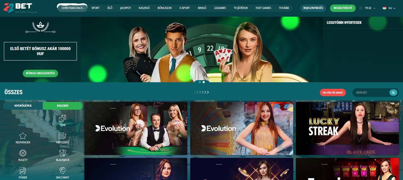 22Bet Live Casino HU