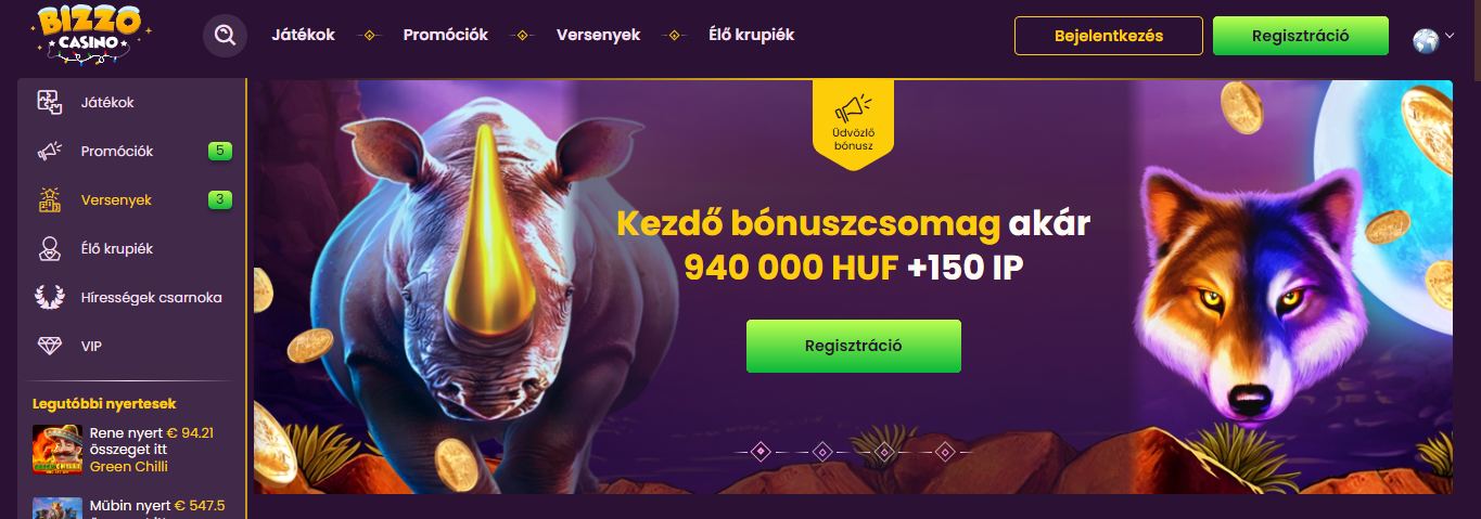Bizzo Casino Welcome Bonus HU