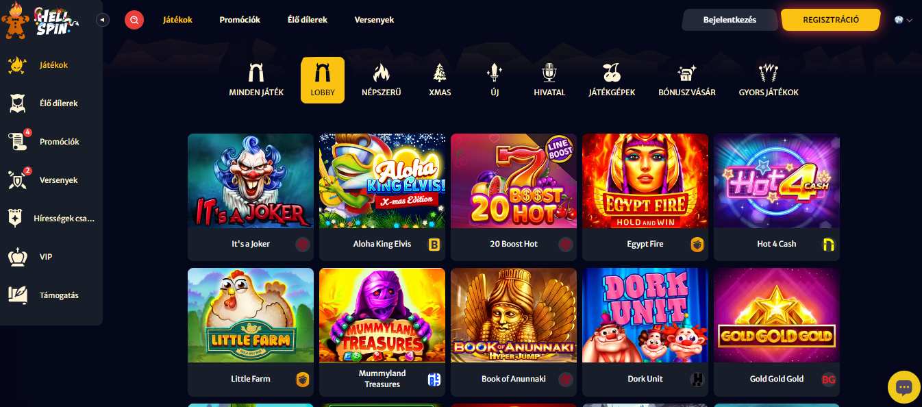 Hell Spin Casino Games HU