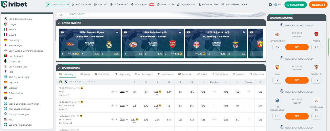 IviBet Betting on Sports HU