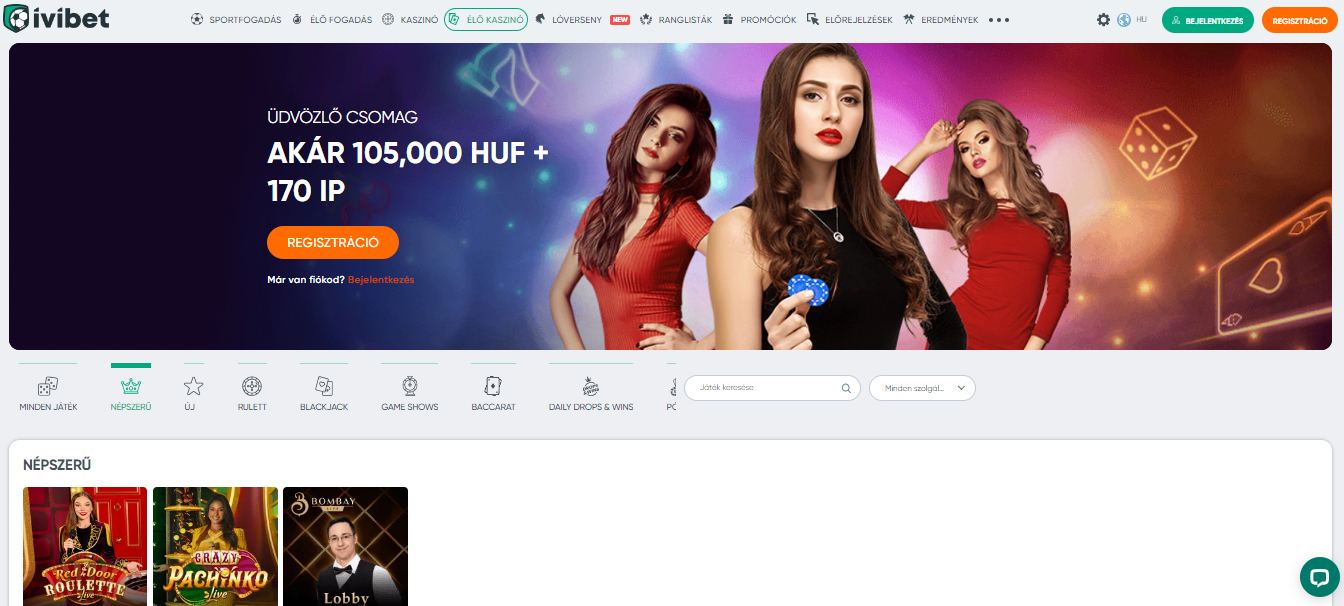 IviBet Live Casino HU