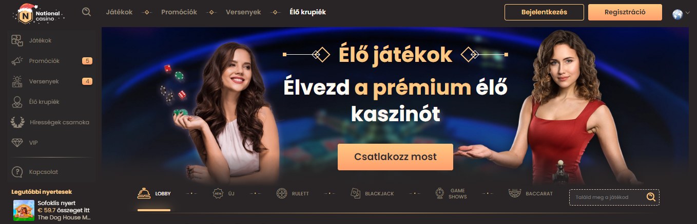National Live Casino HU